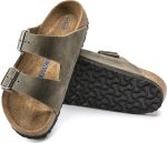 Arizona Soft Footbed Δερμάτινα Σανδάλια Faded Khaki - Image 2