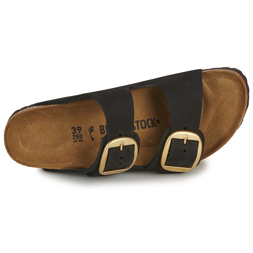 Arizona Big Buckle Nubuck Leather Σανδάλια Black - Image 8