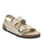Milano Big Buckle Δερμάτινα Σανδάλια Εκρού - Image 2