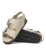 Milano Big Buckle Δερμάτινα Σανδάλια Εκρού - Image 3