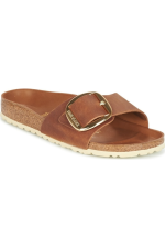 Madrid Big Buckle Δερμάτινα Σανδάλια Cognac