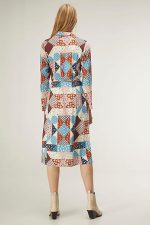 Midi Φόρεμα Με Western Print - Image 4