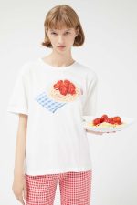 T-Shirt Με Print Spaghetti