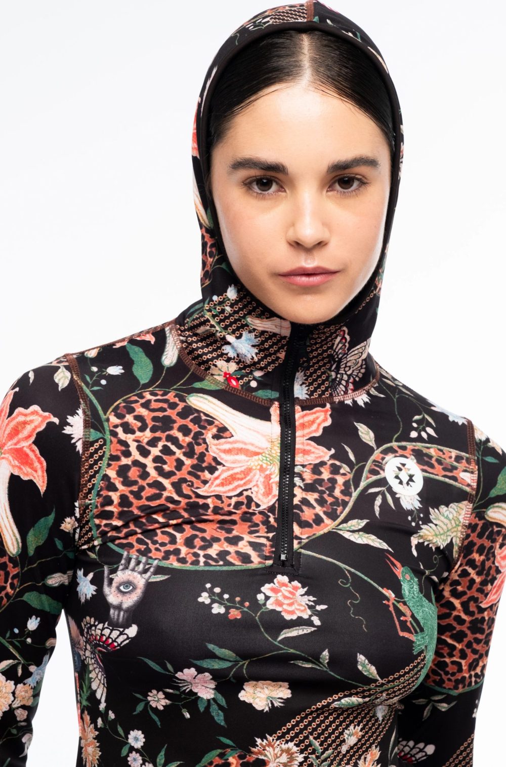 Sacred Wild Fitted Active Zip Hoodie With Thumbholes - Image 10