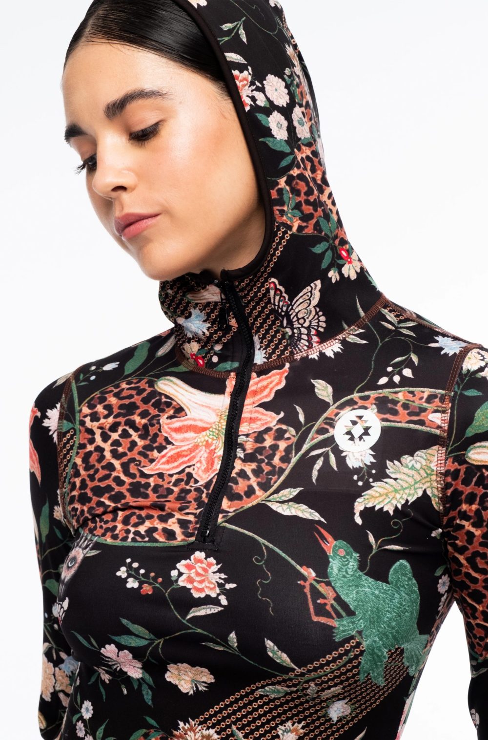 Sacred Wild Fitted Active Zip Hoodie With Thumbholes - Image 11