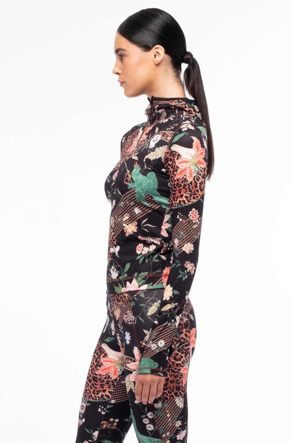 Sacred Wild Fitted Active Zip Hoodie With Thumbholes - Image 2