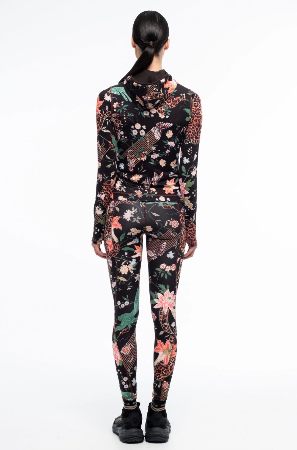 Sacred Wild Fitted Active Zip Hoodie With Thumbholes - Image 3