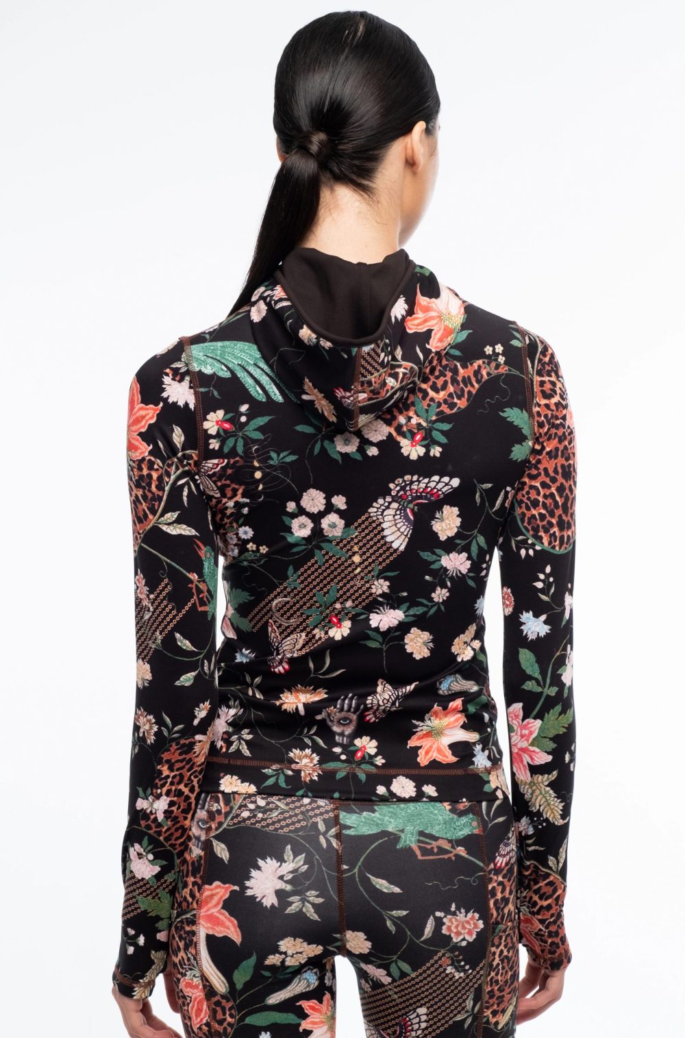 Sacred Wild Fitted Active Zip Hoodie With Thumbholes - Image 6