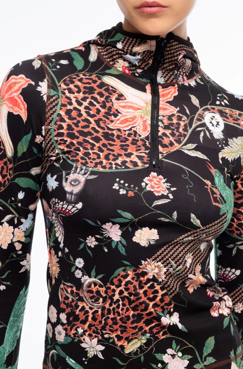 Sacred Wild Fitted Active Zip Hoodie With Thumbholes - Image 8