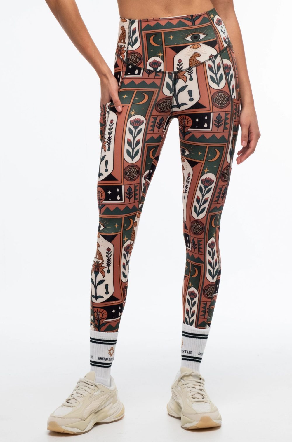 Mystic Bloom Sports Leggings - With Pockets - Image 3