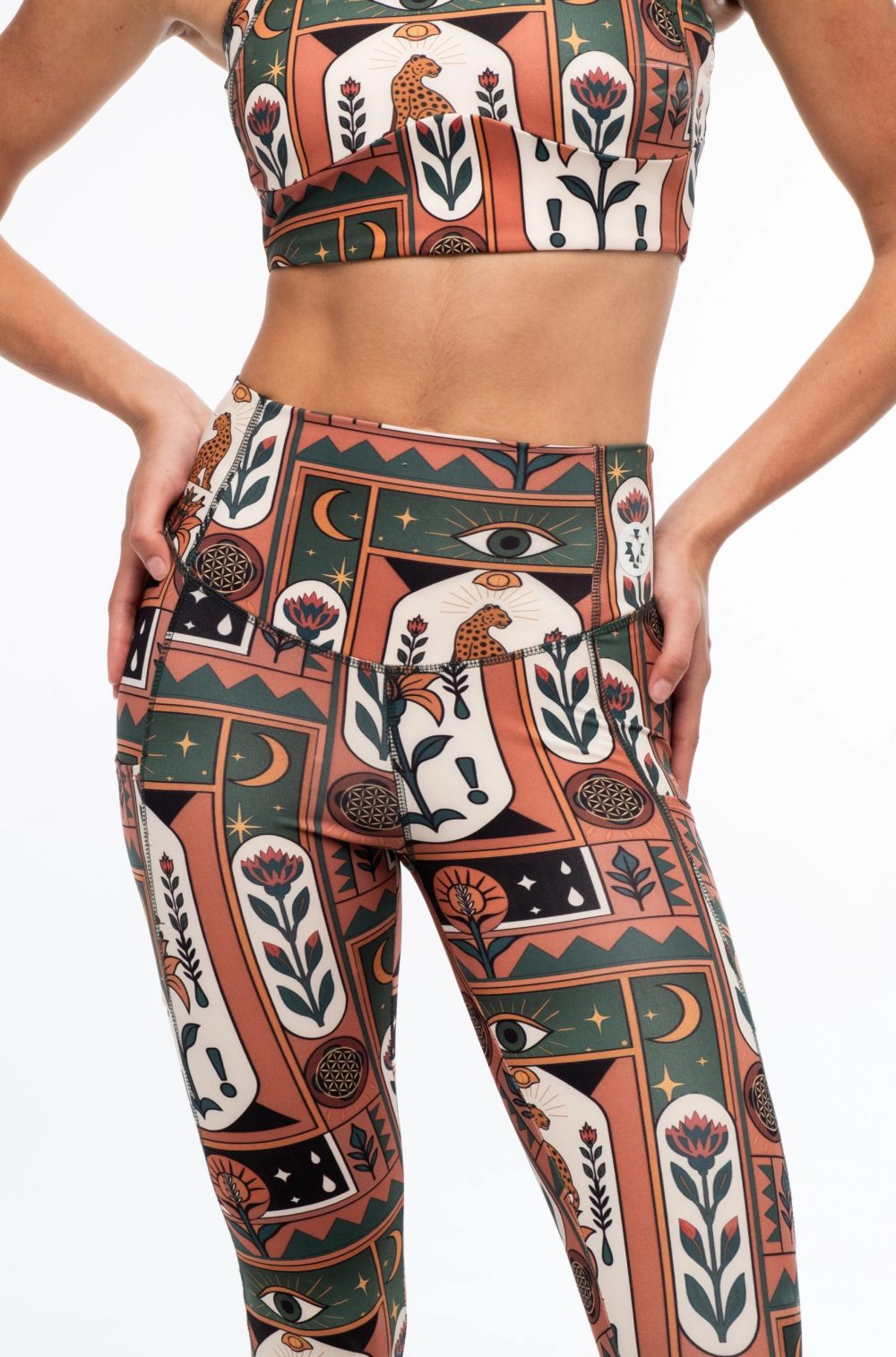 Mystic Bloom Sports Leggings - With Pockets - Image 5