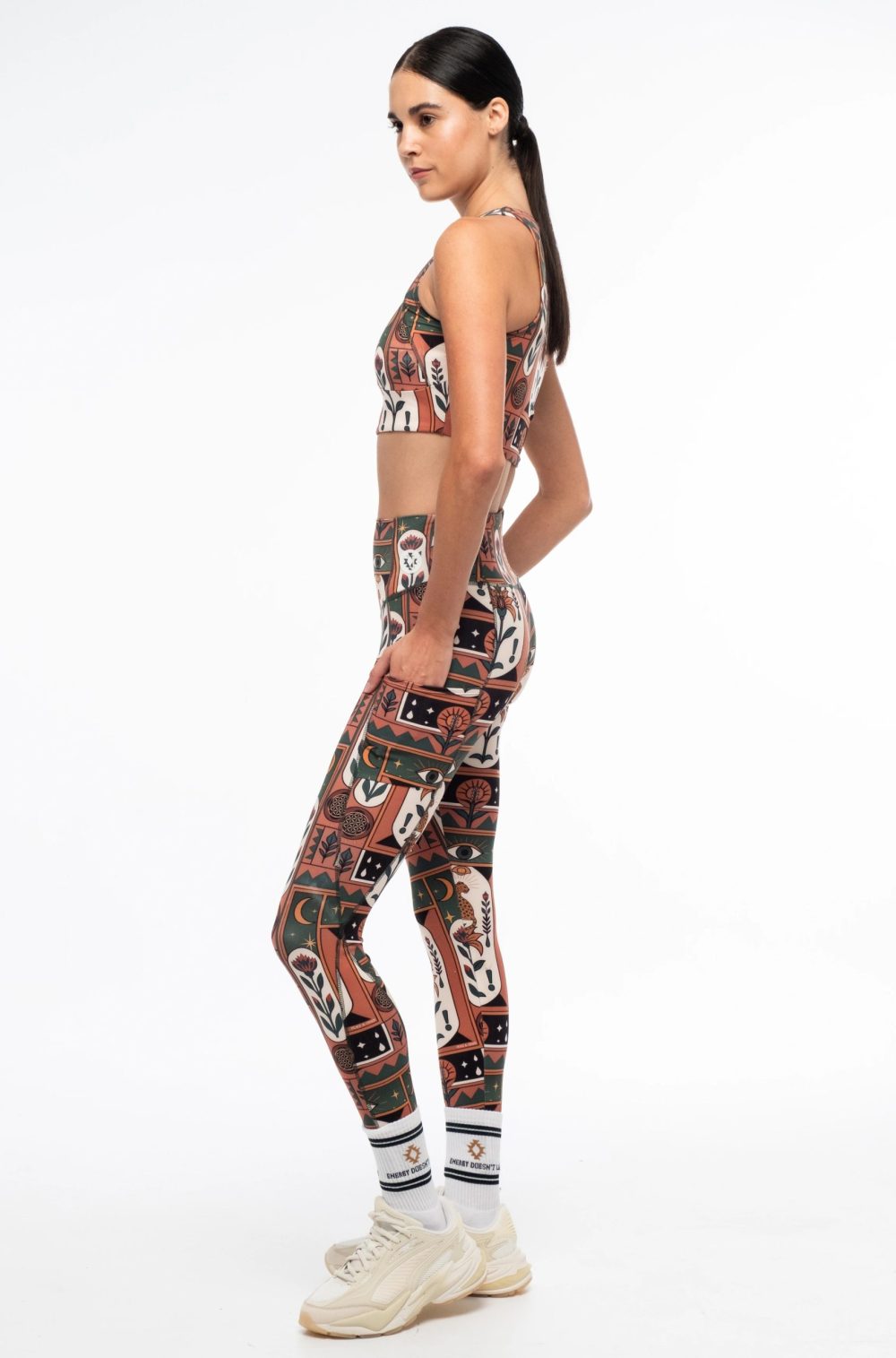 Mystic Bloom Sports Leggings - With Pockets - Image 6