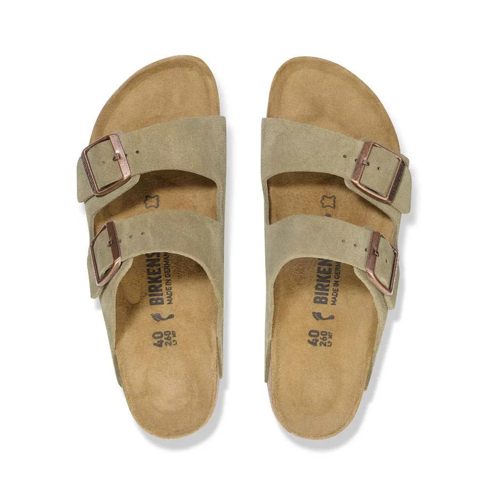 Arizona Suede Leather Σανδάλια Taupe - Image 2