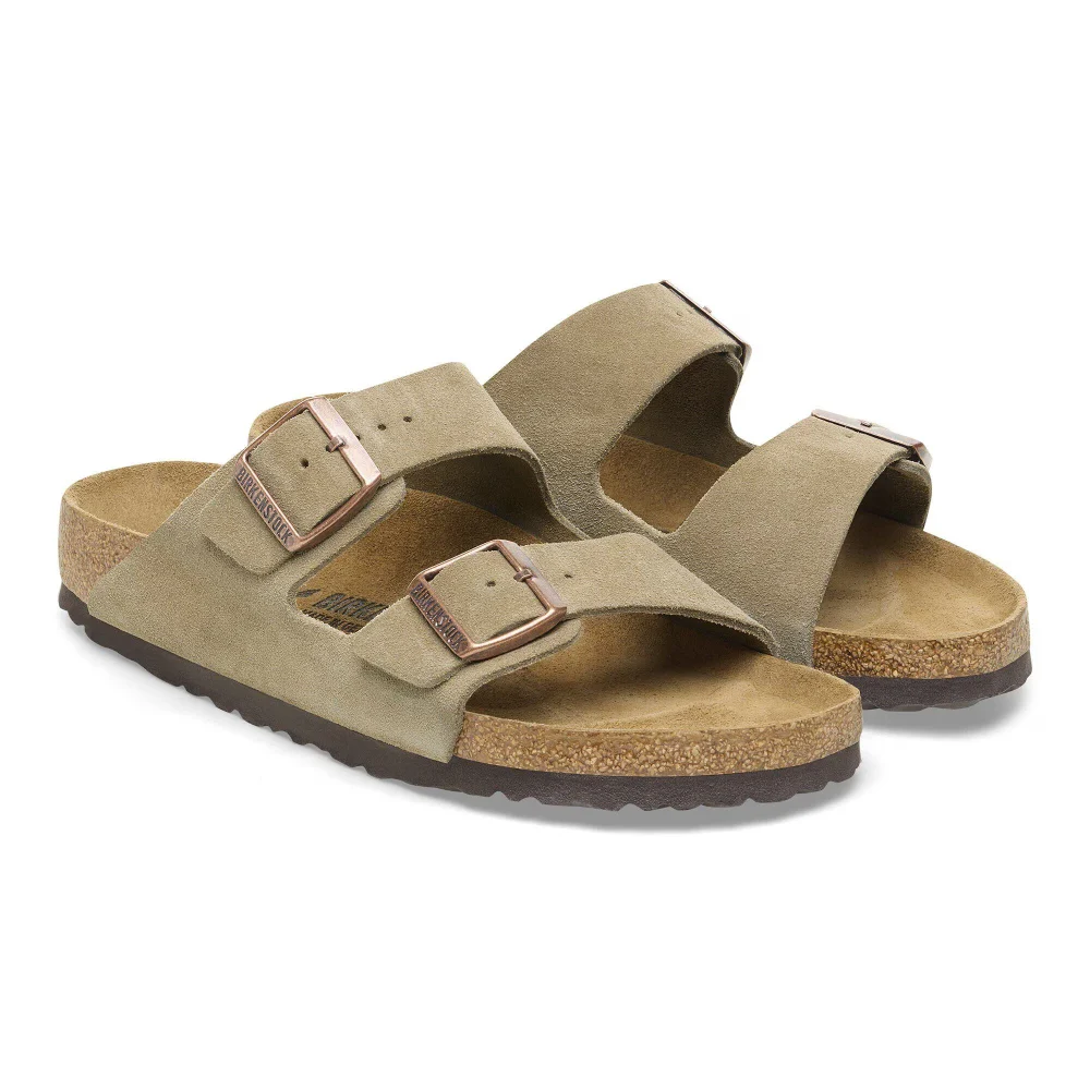 Arizona Suede Leather Σανδάλια Taupe - Image 4