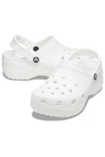 Womens Classic Platform Clog - White - Image 2