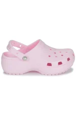 Womens Classic Platform Pearl Clog - Pink Milk