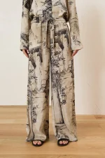 Ethereal Landscape Wide-Leg Trousers