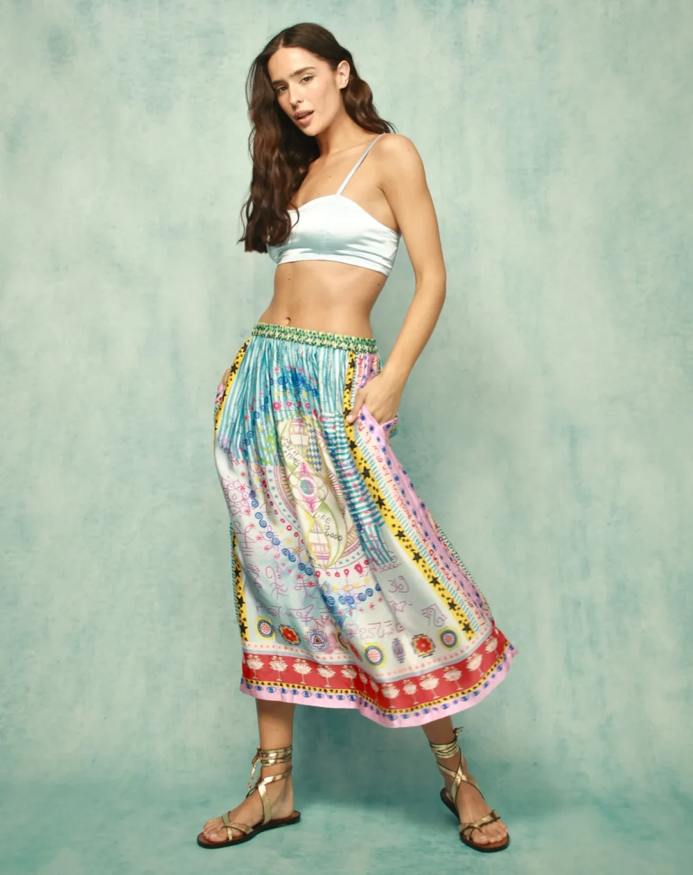 Vanessa Runic Whisper Printed Skirt - Image 4