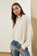 Pearl Grace Embellished Collar Shirt