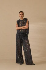 Noir Flow Lace Trousers - Image 7