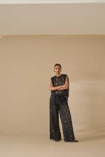 Noir Flow Lace Trousers - Image 5