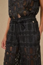 Noir Flow Lace Trousers - Image 3