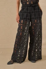 Noir Flow Lace Trousers