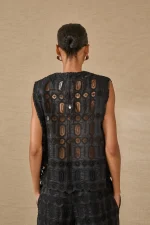 Noir Lace Sleeveless Top - Image 4