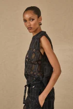 Noir Lace Sleeveless Top - Image 5