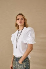 Etoile Ruffle Sleeve T-Shirt - Image 5