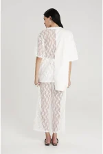 Naturalistic T-Shirt - Cotton & Lace - Image 3
