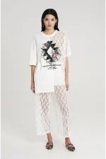 Naturalistic T-Shirt - Cotton & Lace