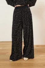 Midnight Flow Wide-Leg Pants