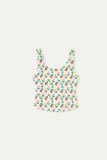 Multicolor Tulip Print Sports Top - Image 3