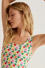 Multicolor Tulip Print Sports Top - Image 6