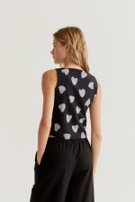 Harmony Black Print Vest - Image 3