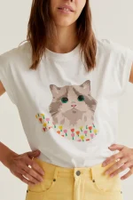 Kitten Print T-Shirt - Image 4