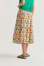 Tulip Print Midi Skirt - Image 3