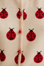 Red Coccinella Print Knit Top - Image 4