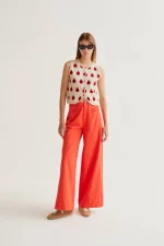 Red Coccinella Print Knit Top - Image 5