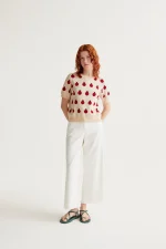 Red Coccinella Print Knitted Sweater - Image 5