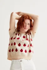 Red Coccinella Print Knitted Sweater - Image 6