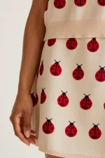 Red Coccinella Print Short Skirt - Image 4
