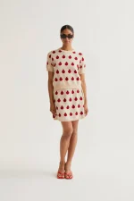 Red Coccinella Print Short Skirt - Image 5