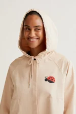 Ladybug Print Tench Coat - Image 4