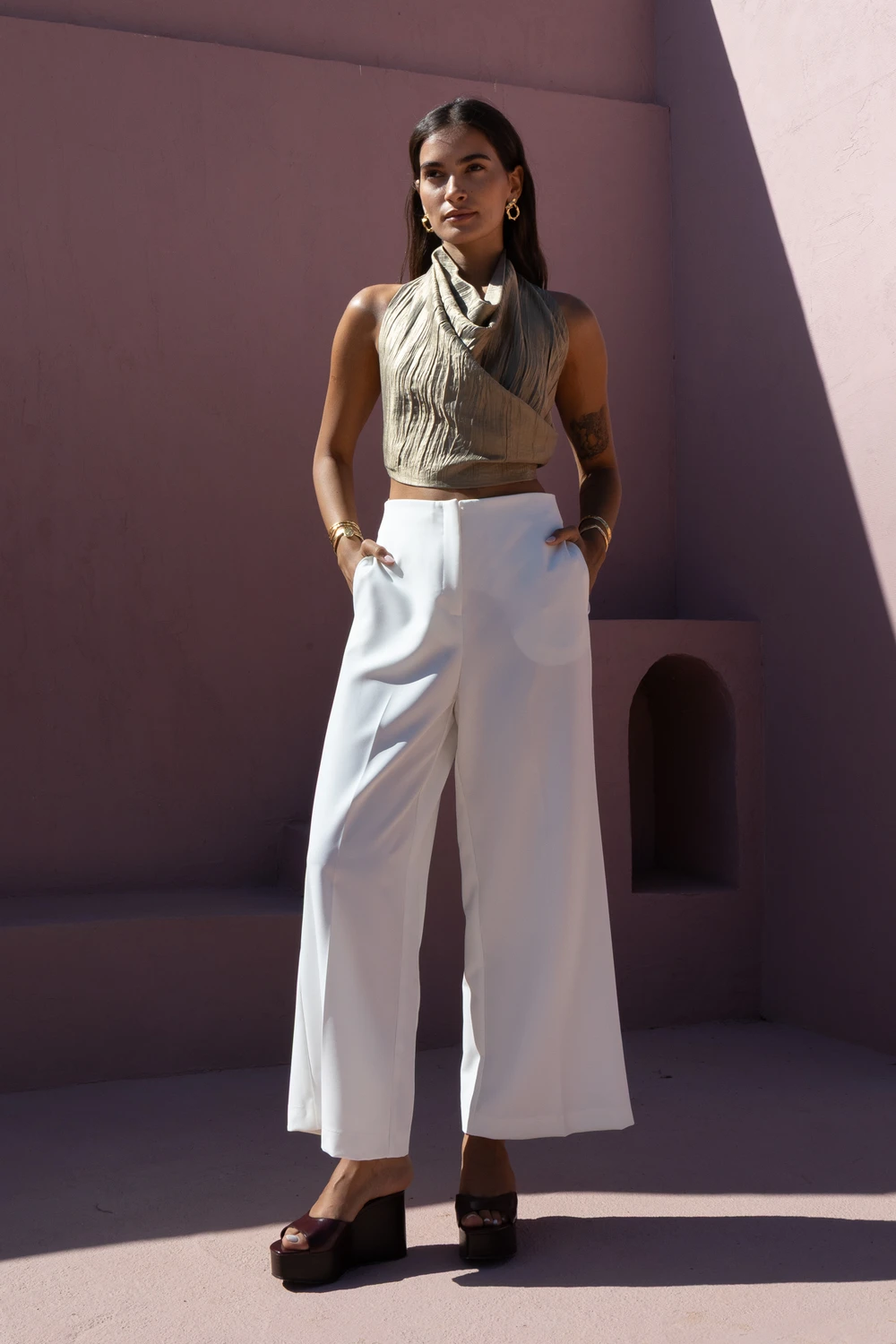 15103N103-ECRU_1 Dash Pants - Ecru - Image 1