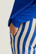 Bamboo Blue Print Trousers - Image 4