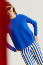 Bamboo Blue Print Trousers - Image 6