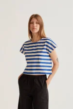 Bamboo Blue Print Top