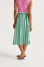 Bamboo Green Print Midi Skirt - Image 3